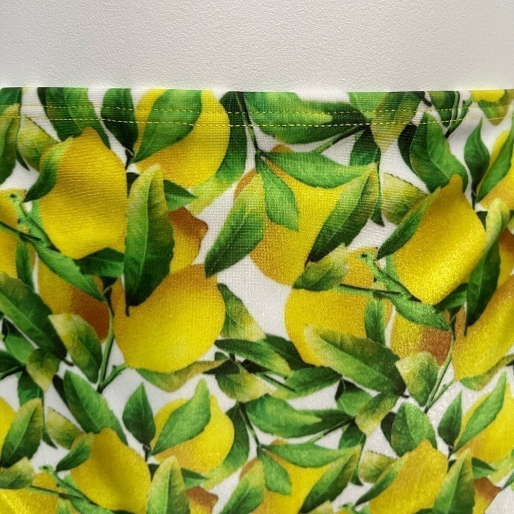 Lina Medina Vintage Lemon Print Ruffled Bikini Set Size Medium — image 4 of 8
